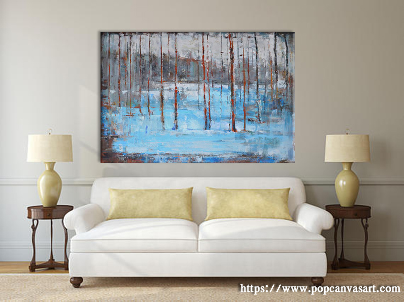 Horizontal Abstract Landscape Painting #LX17C - Click Image to Close